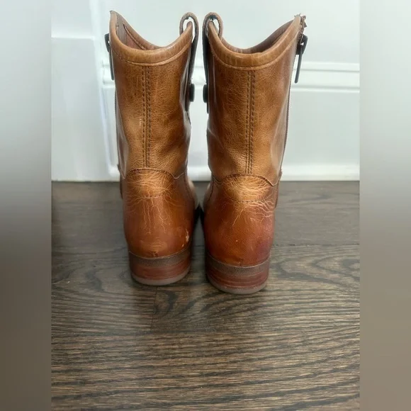Women's Brown Leather Booties - Picture 8 of 8